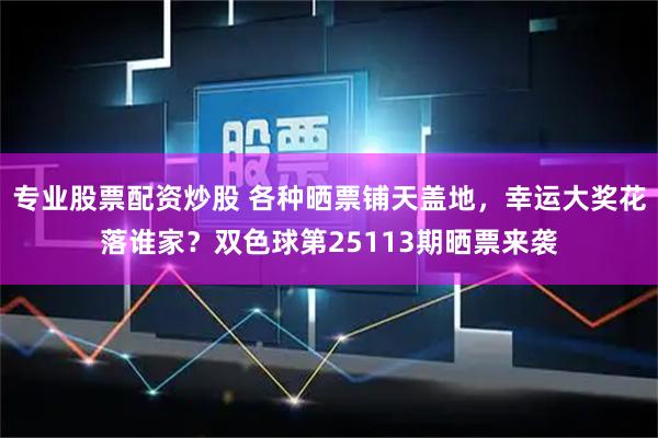 专业股票配资炒股 各种晒票铺天盖地，幸运大奖花落谁家？双色球第25113期晒票来袭